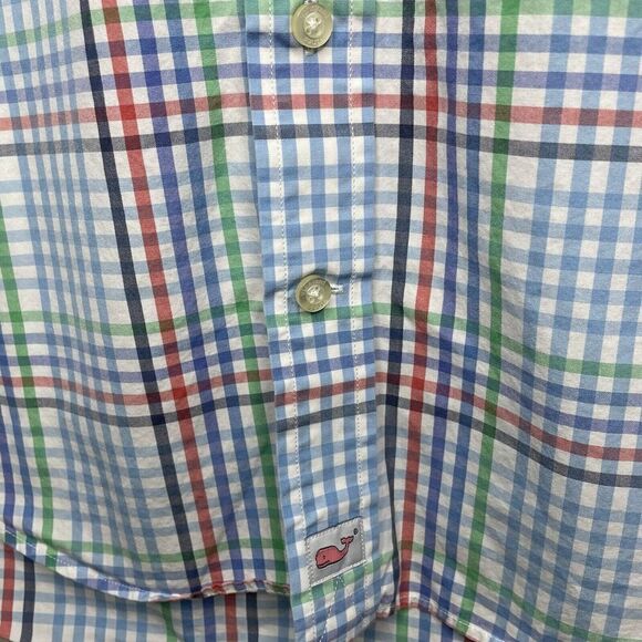 VINEYARD VINES Blue Check Plaid Murray Shirt Button Down Shirt EUC Small S - Picture 3 of 8